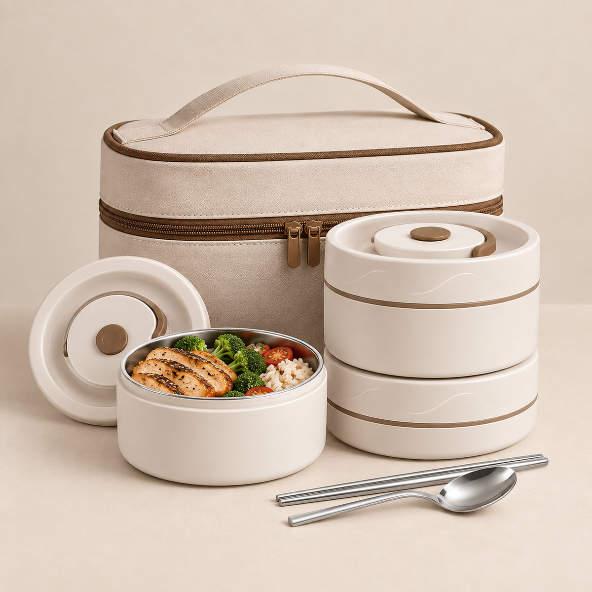 Lonchera Termica Hermetica - 4 en 1