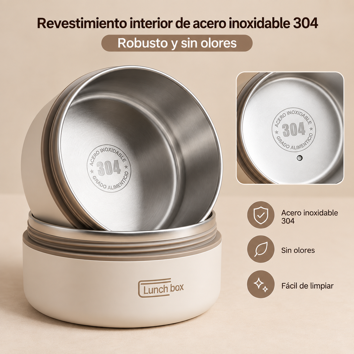 Lonchera Termica Hermetica - 4 en 1