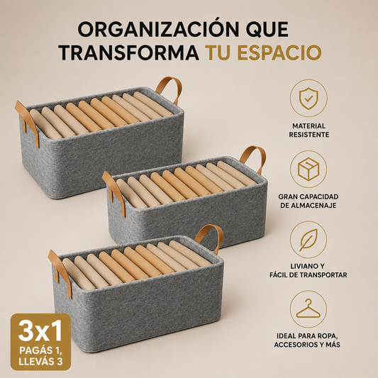 Organizadores de Ropa Plegables (Comprá 1 y lleváte 3)