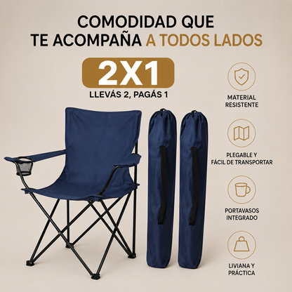 Sillas plegables (Compra 1, llevas 2)
