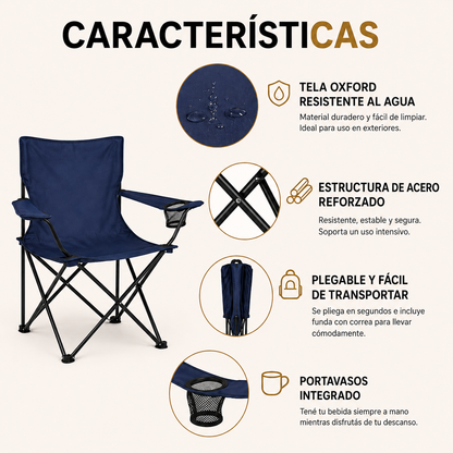 Sillas plegables (Compra 1, llevas 2)
