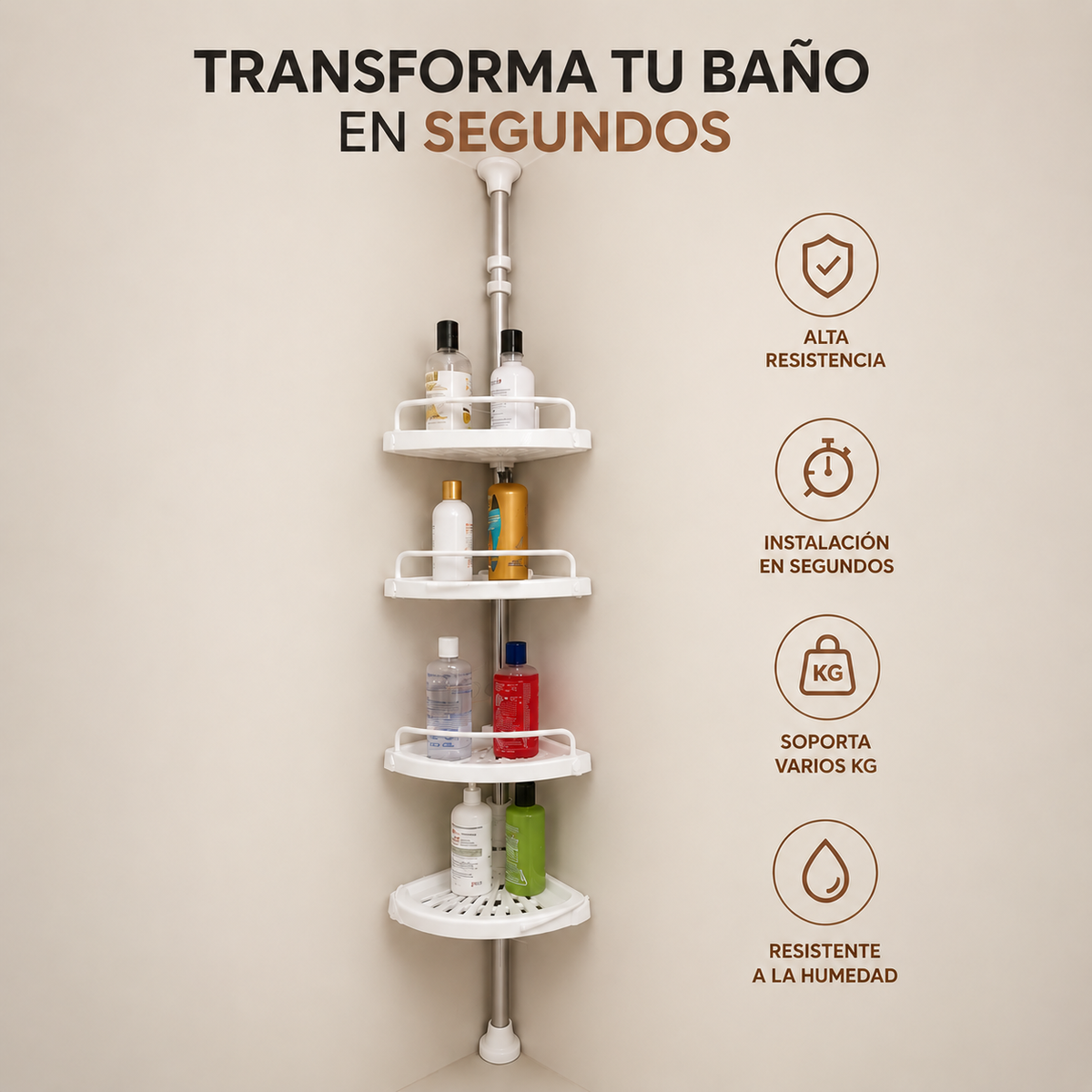 Esquinero Organizador De Ducha Ajustable