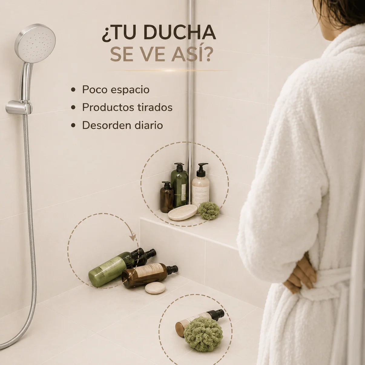 Esquinero Organizador De Ducha Ajustable