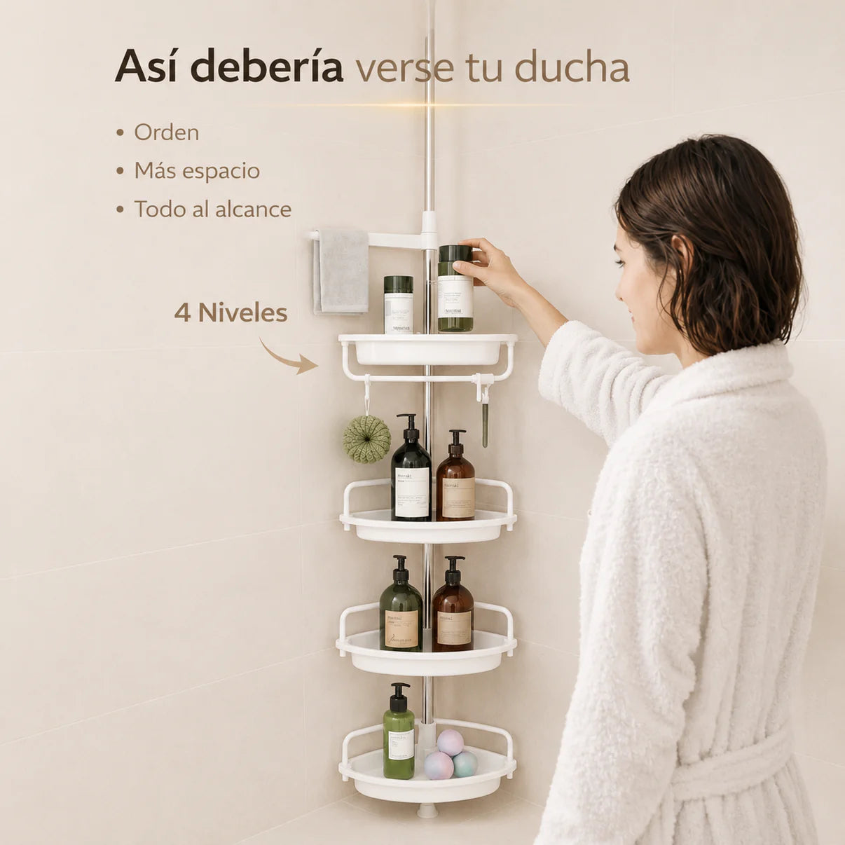 Esquinero Organizador De Ducha Ajustable