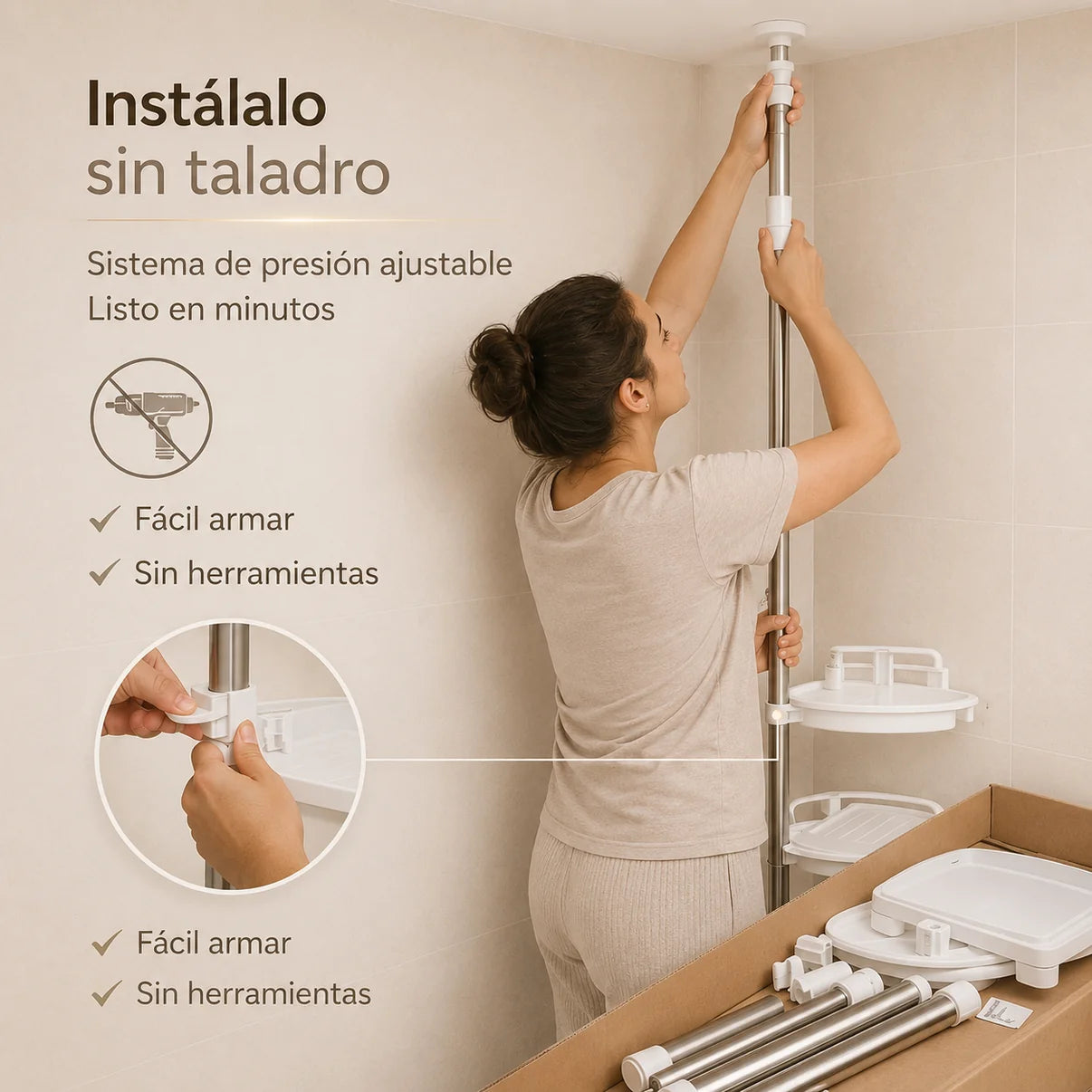 Esquinero Organizador De Ducha Ajustable