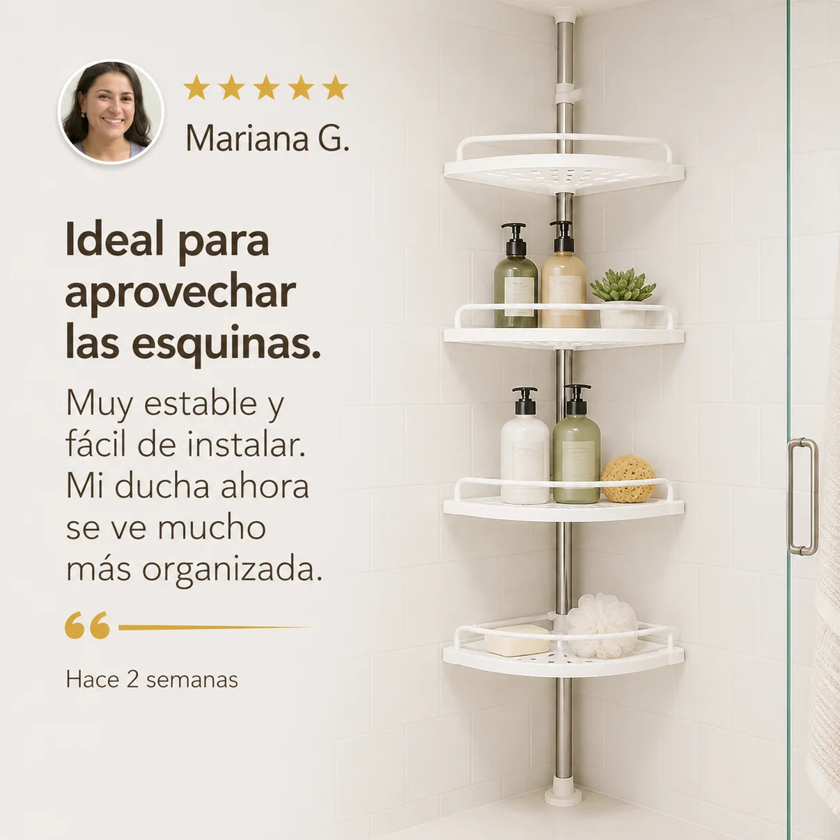 Esquinero Organizador De Ducha Ajustable