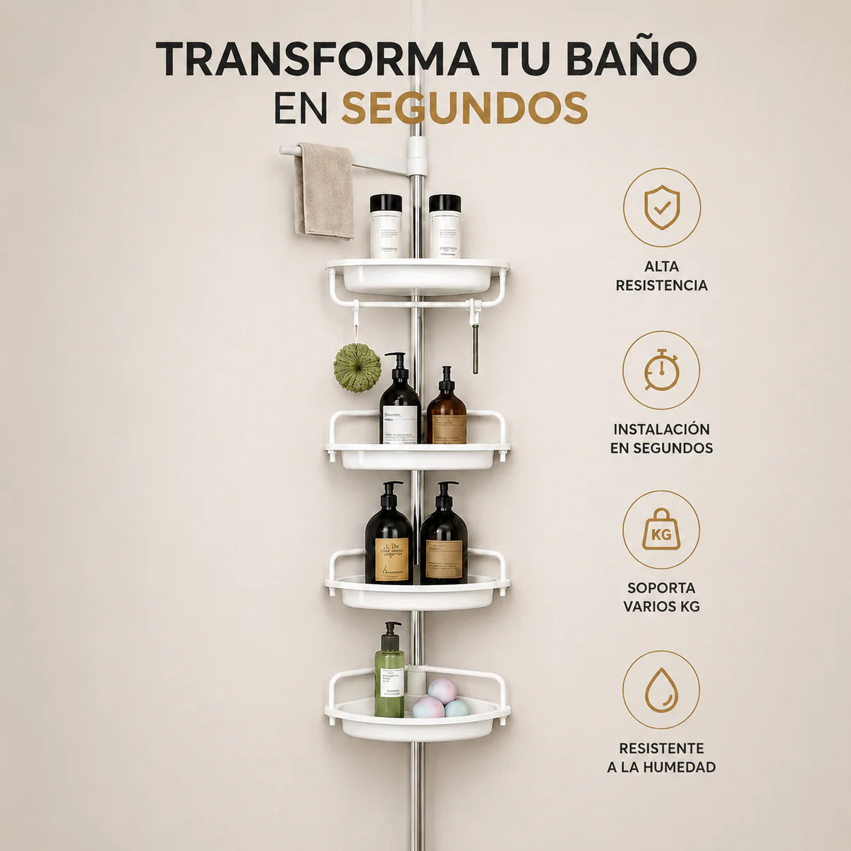 Esquinero Organizador De Ducha Ajustable